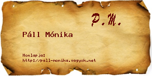 Páll Mónika névjegykártya